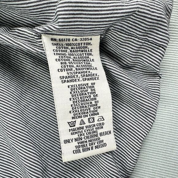 Marrakech Anthropologie Felina Blue Bomber Jacket Womens XL Textured Zip Snap - Picture 16 of 16